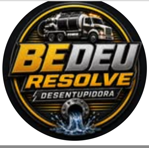 Bedeu Resolve, marca com caminhão e tubulação