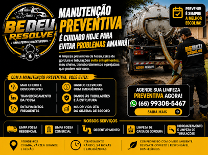 Bedeu Resolve: manutenção preventiva de fossas, caixas de gordura e tubulações